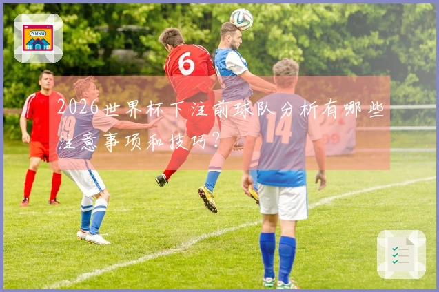 2026世界杯下注前球队分析有哪些注意事项和技巧？